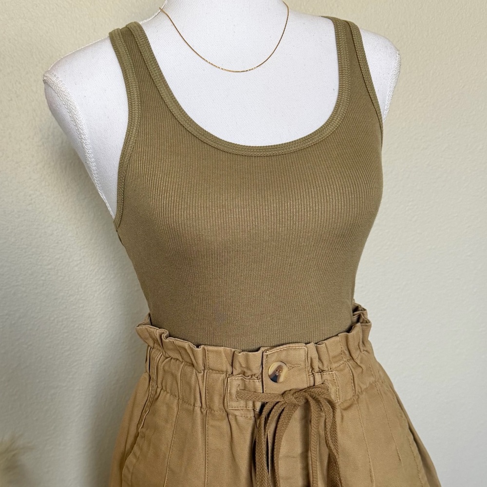 Zenana - Olive Ribbed Razor Back Tank Top - Picture 12 of 12